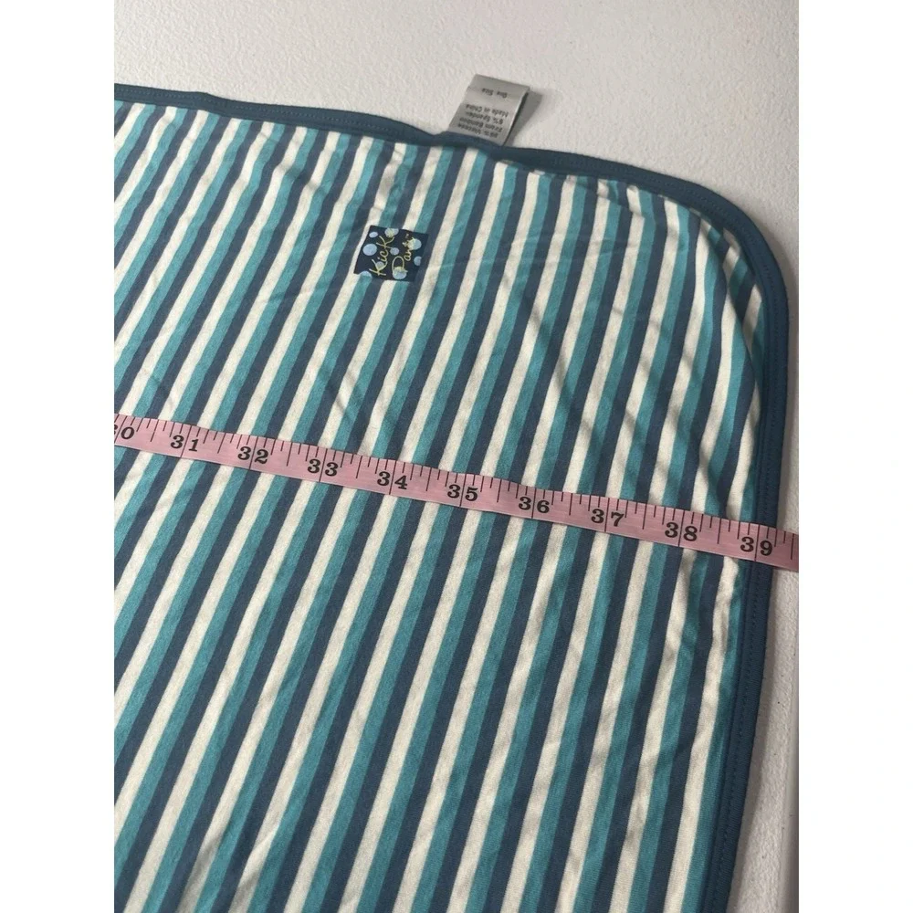 Kickee‎ Pants Swaddle Blanket Blue White Stripe